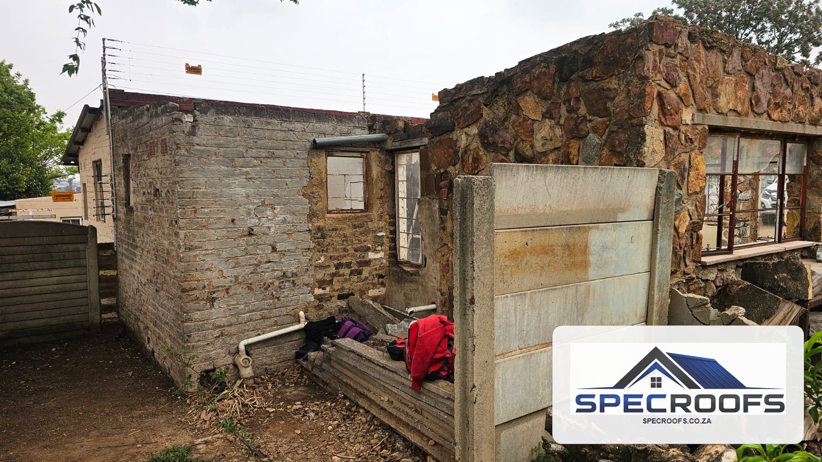 Property exterior before Specroofs renovation work