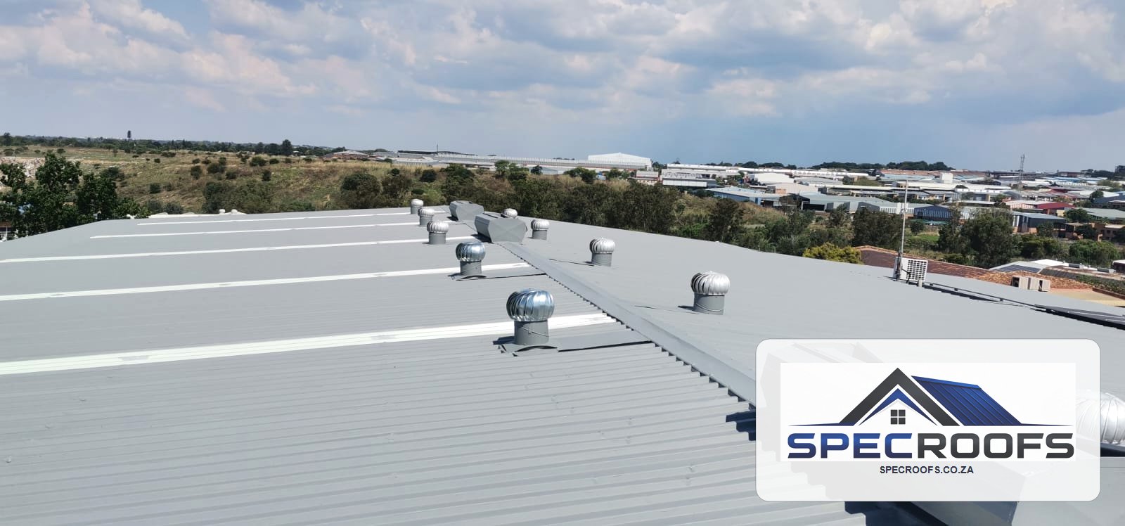 Completed Specroofs commercial metal roofing project